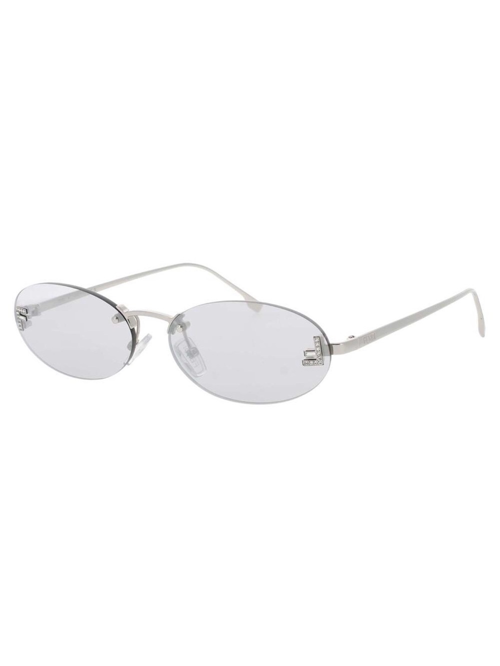NEW FENDI FE4075US 16C SHINY PALLADIUM Sunglasses Authentic